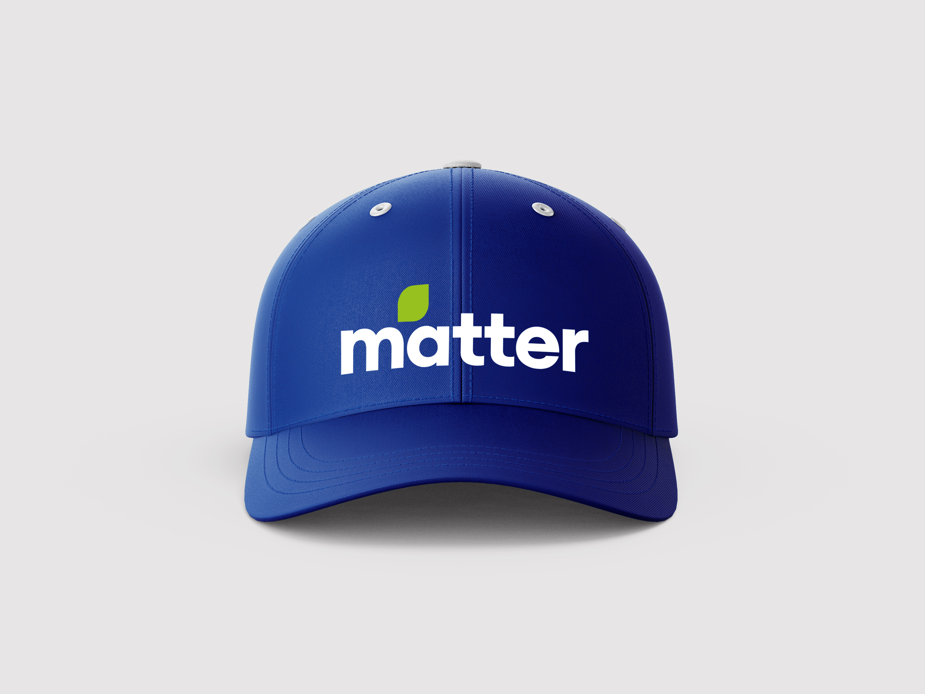 Blaue Kappe mit Matter-Logo