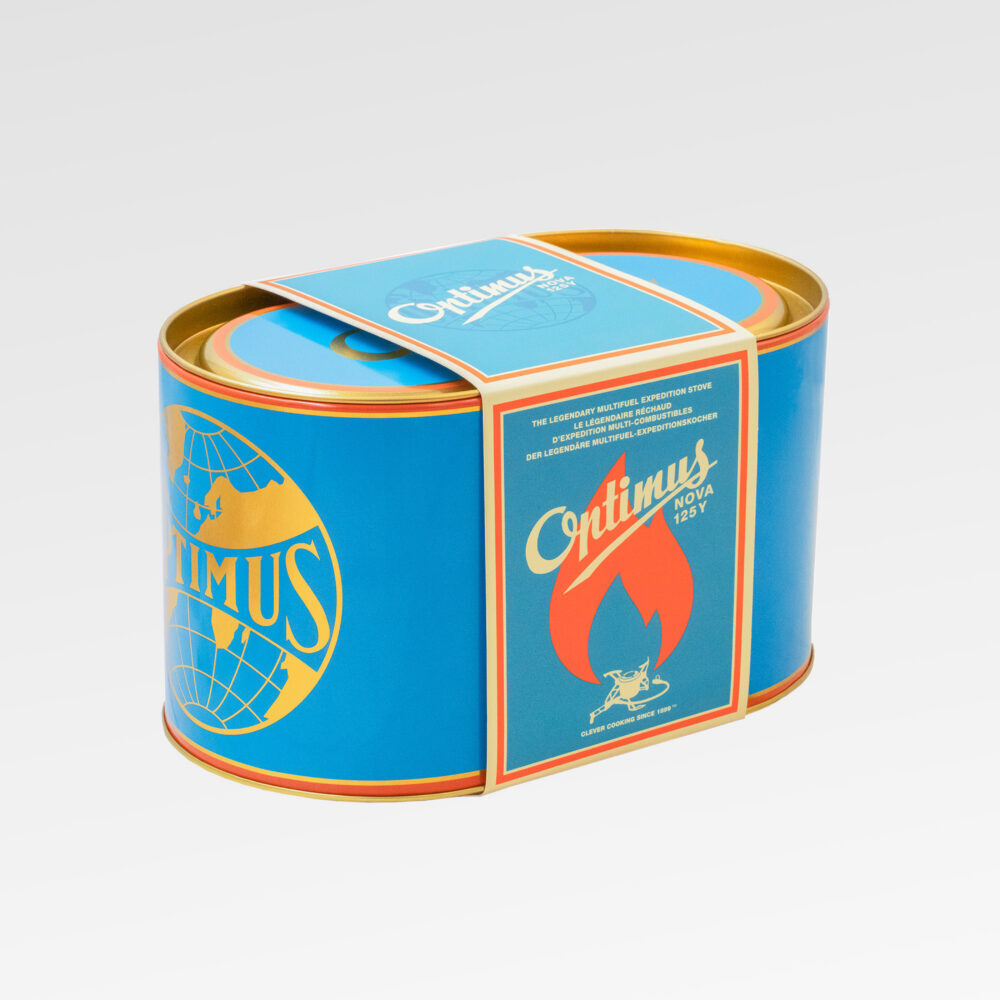 Katadyn Metallbox "Optimus NOVA 125 Y" mit Produktinformation