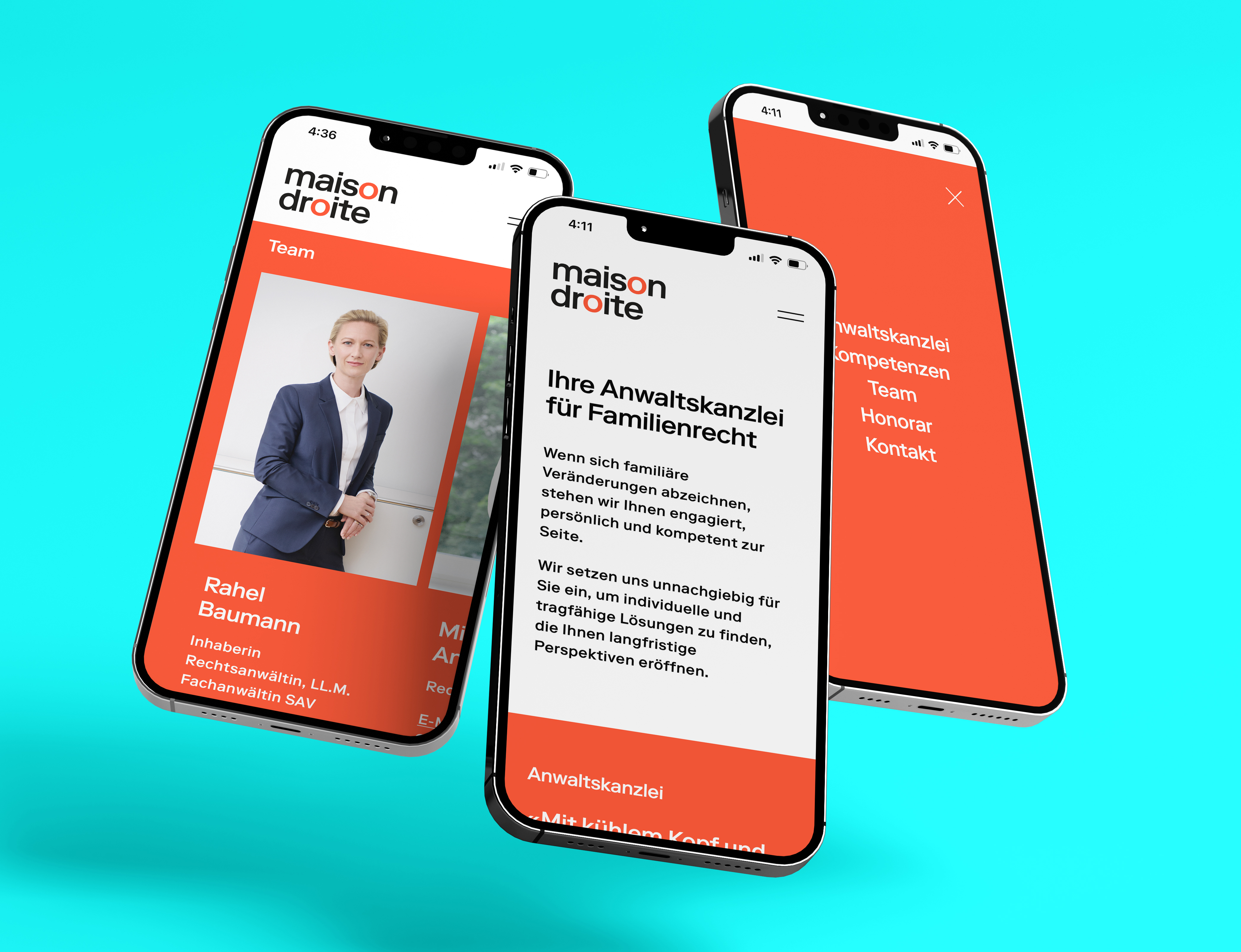 Maison Droite Website Iphone Mobile Devices Mockup