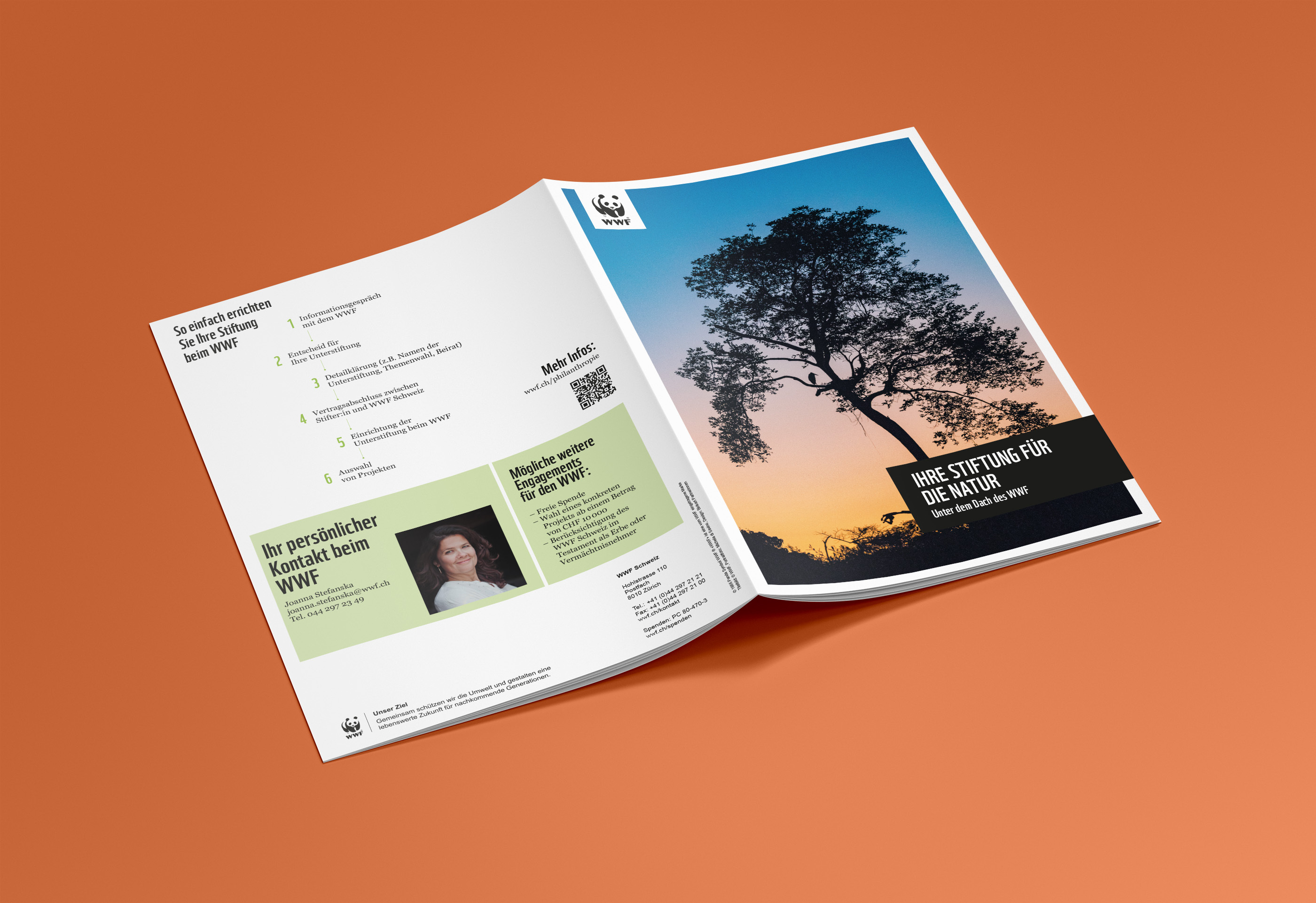 WWF-Broschüre zur Errichtung einer Stiftung für die Natur.