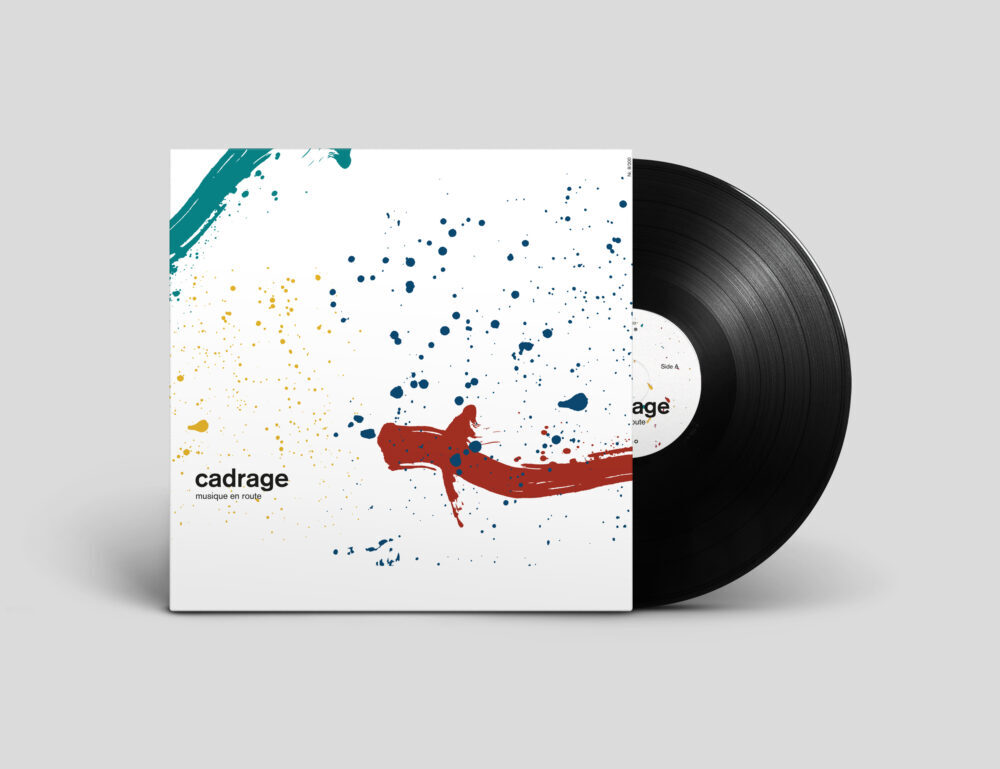 Schallplatte mit abstraktem Albumcover "cadrage musique de film"