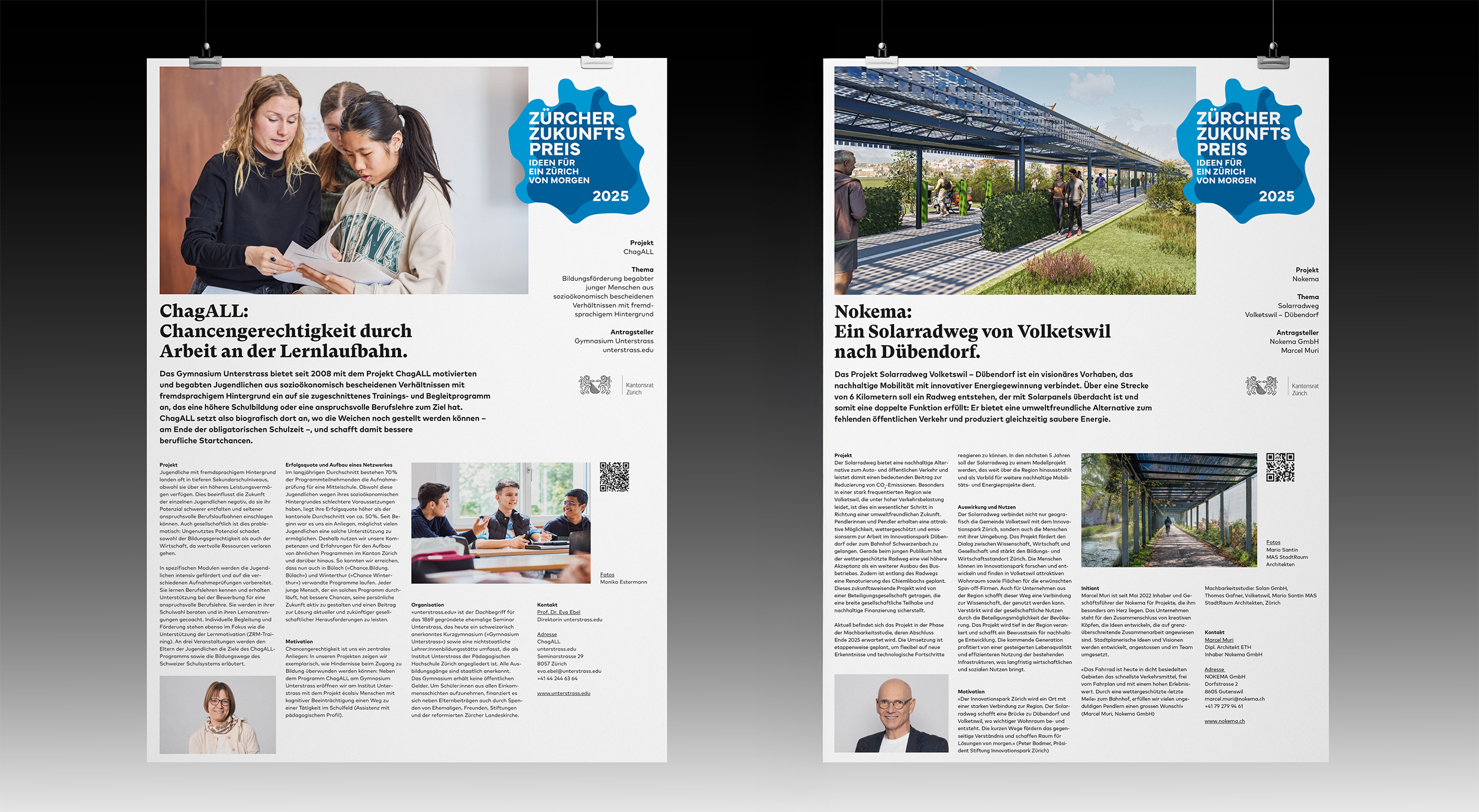 Kantonsrat Zürich Zürcher Zukunftspreis 2025 Preisverleihung Plakate A0