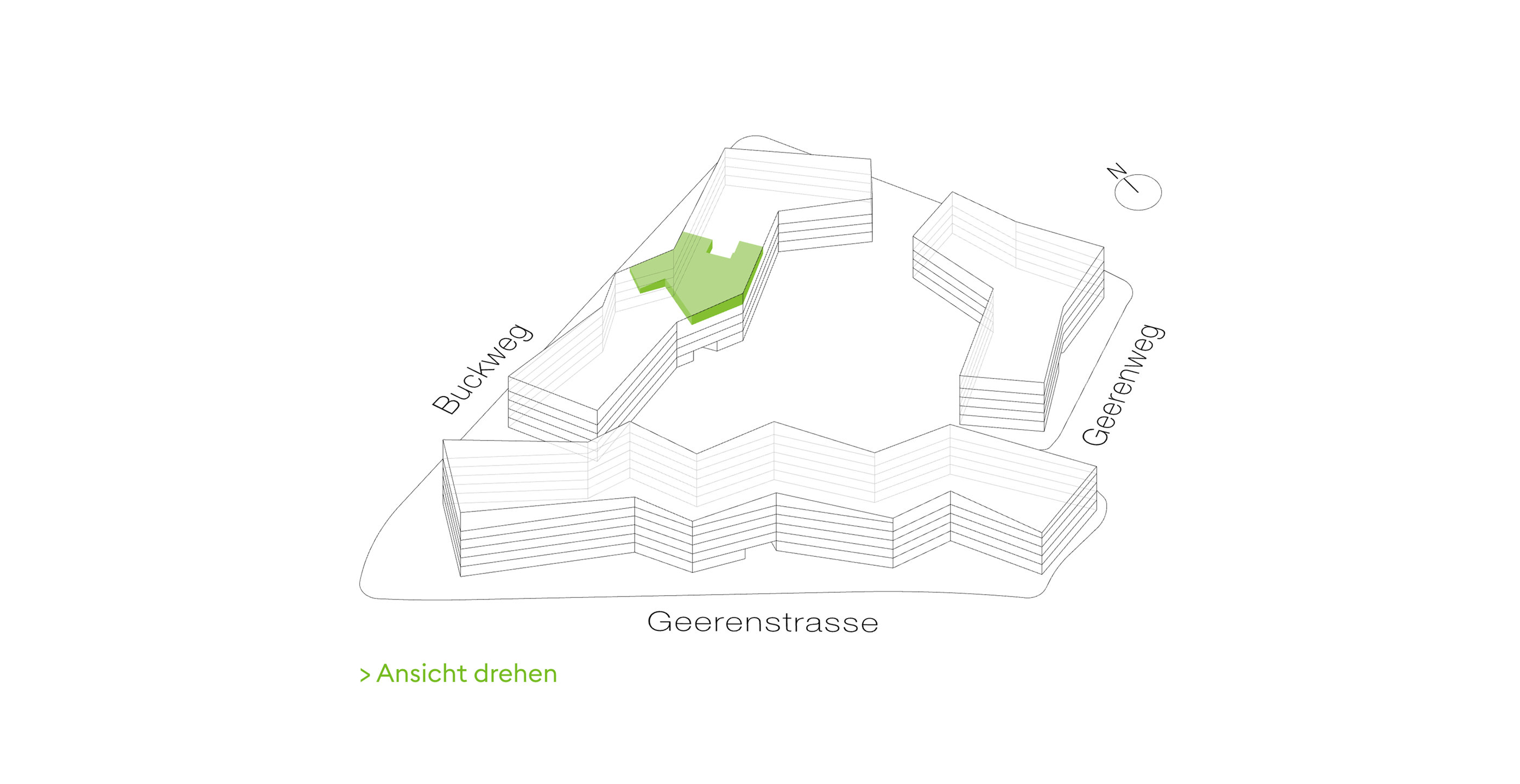 Schäfer Areal Website Animation 3D-Modell Wohnungen